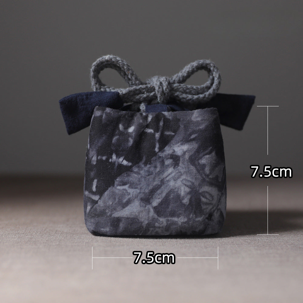 Sac de voyage de rangement pour théière en tissu teint Gohobi