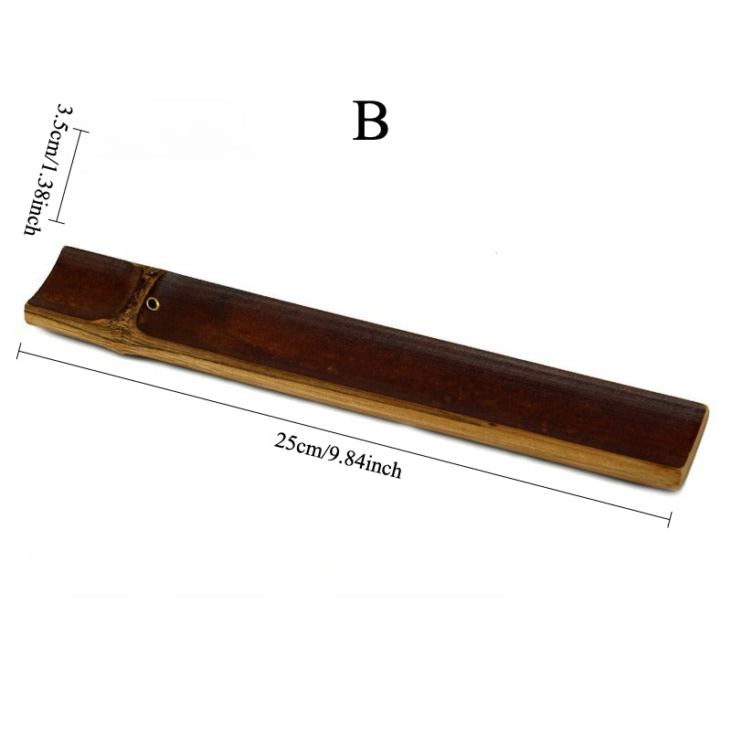 Gohobi Original Bamboo Incense Holder – Portable Bamboo Incense Burner with Ash Catcher Board
