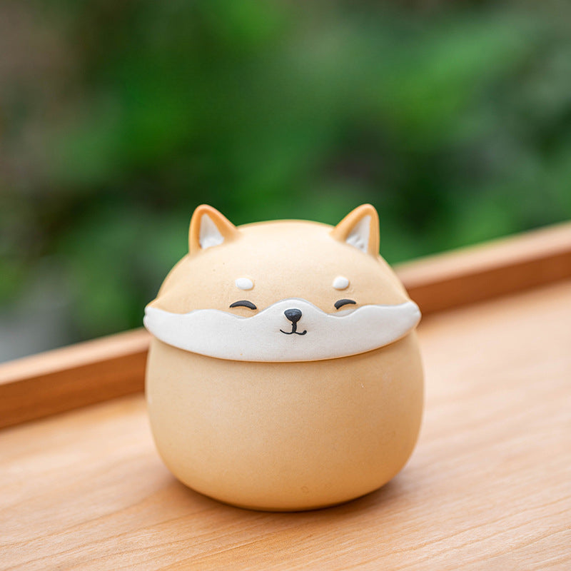 Mini pot à thé de voyage portable Gohobi Shiba Inu Dog