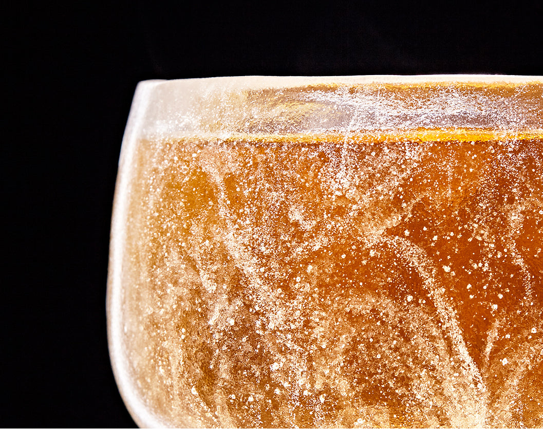 Gohobi Pate de Verre Tasse à thé ronde en verre à neige