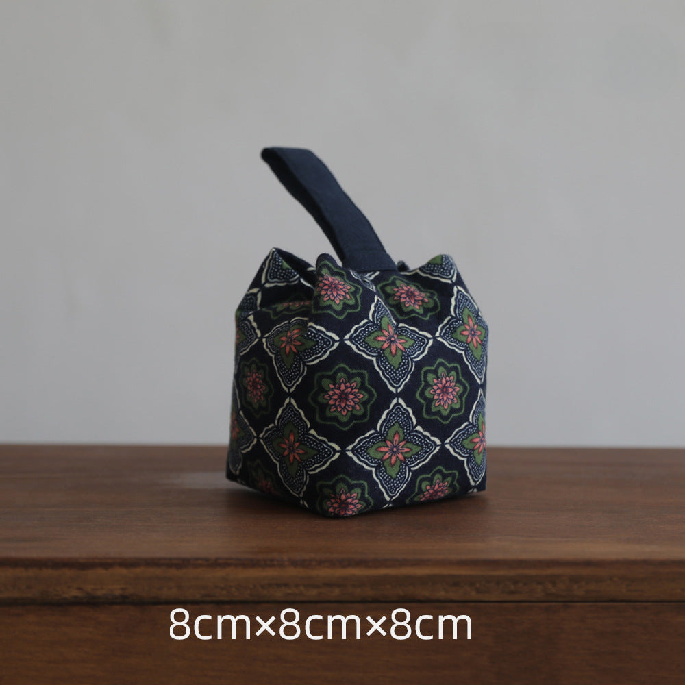 Sac de voyage de rangement pour théière à motif floral ancien de Gohobi