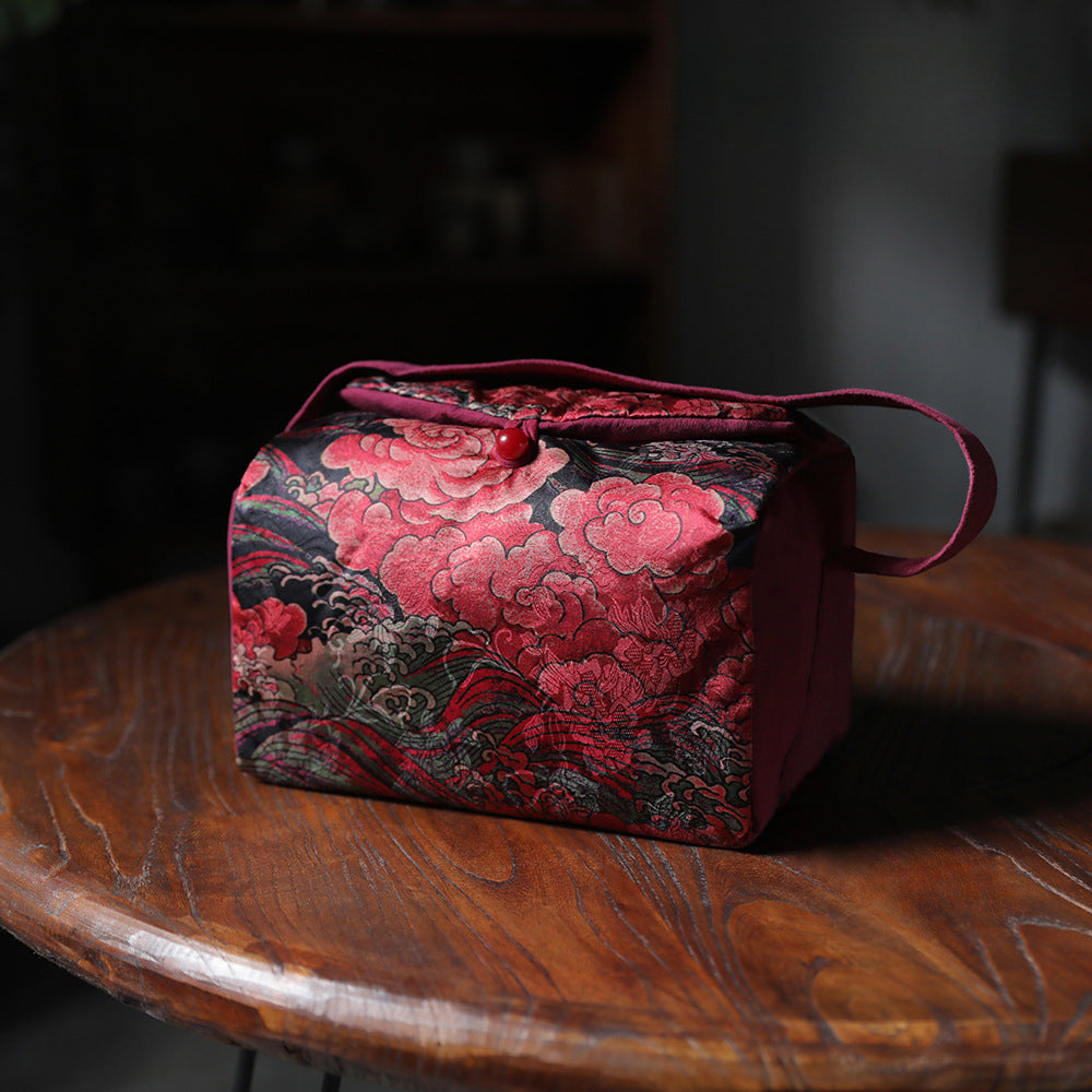 Gohobi Large Cloud Pattern Teaware Storage Travel Bag Shifuku