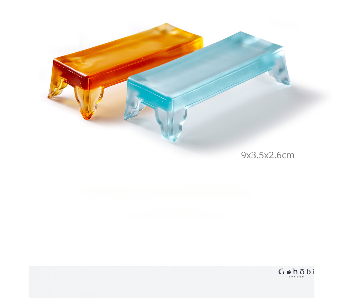 Gohobi Pate de Verre Table à Encre en Verre Coloré Support de Rangement Porte-Stylo Ornement
