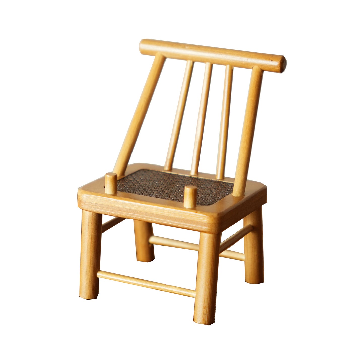 Gohobi Vintage Style Bamboo Chair Mobile Phone Holder – Mini Table Decoration
