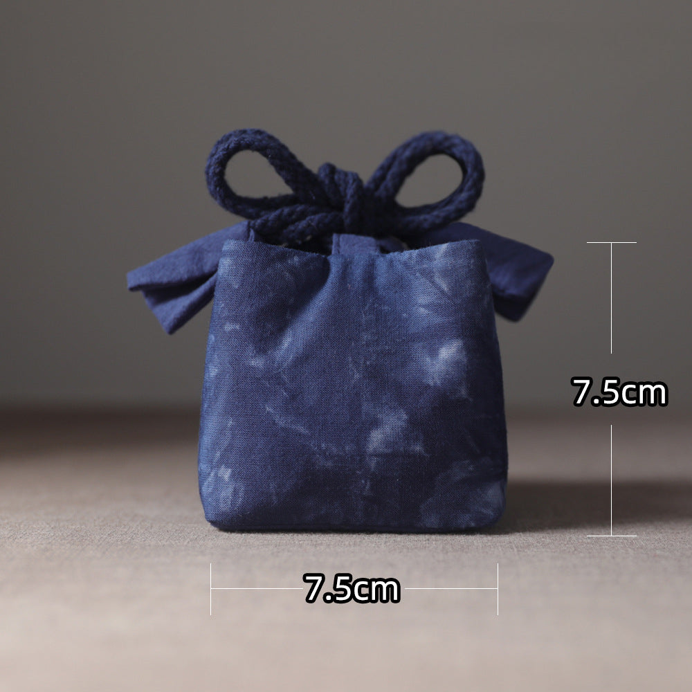 Sac de voyage de rangement pour théière en tissu teint Gohobi
