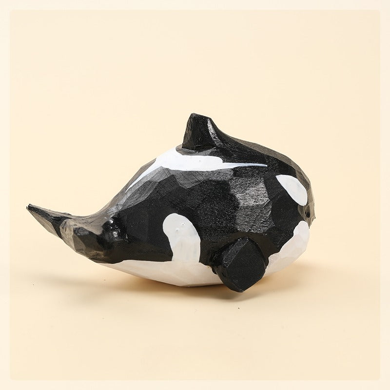 Gohobi Handcrafted Wooden Orca Ornament