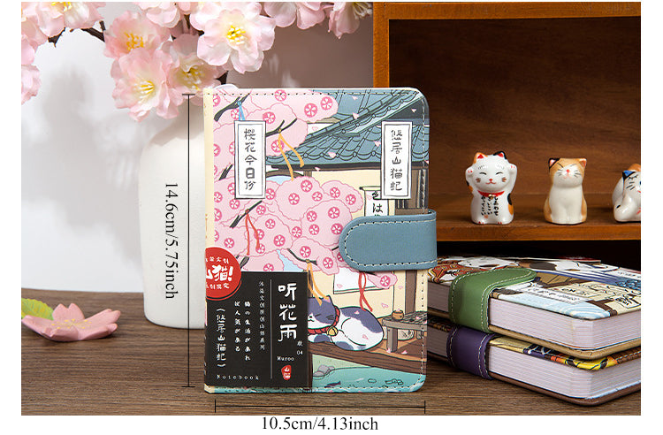 Carnet magnétique Gohobi Chat japonais, agenda mensuel, carnet d'étude, agenda de poche