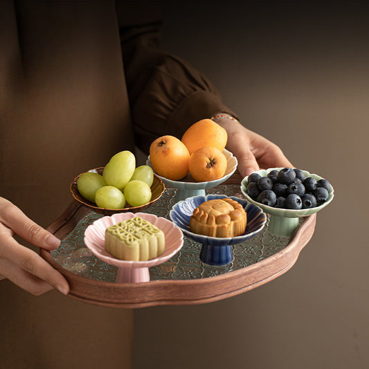 Gohobi Traditional Japanese Glazed Fruit Nuts Small Plate - Yulian 002