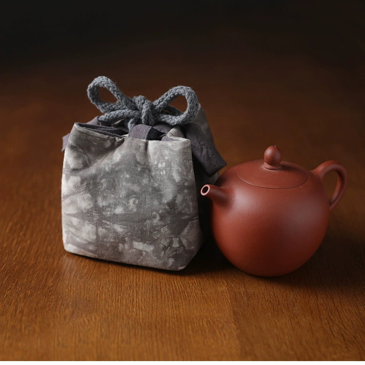 Sac de voyage de rangement pour théière en tissu teint Gohobi