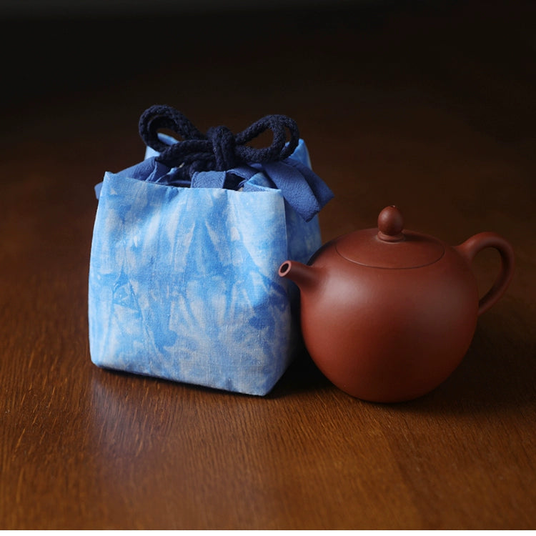 Sac de voyage de rangement pour théière en tissu teint Gohobi