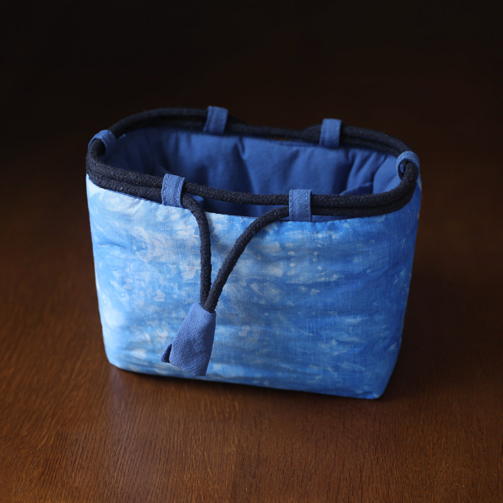 Gohobi Large Dyed Fabric Teaware Storage Travel Bag Shifuku