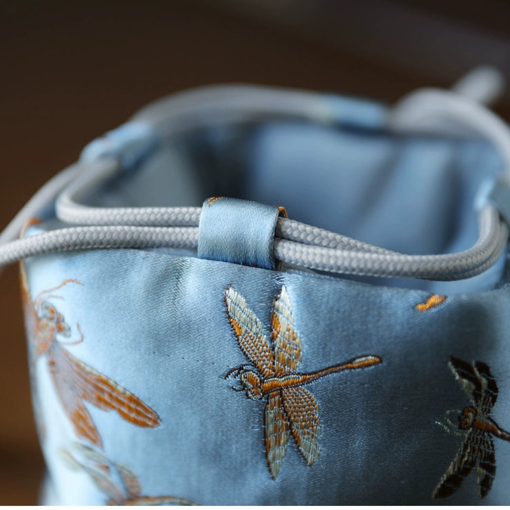 Gohobi Colourful Brocade Teaware Storage Travel Bag Shifuku