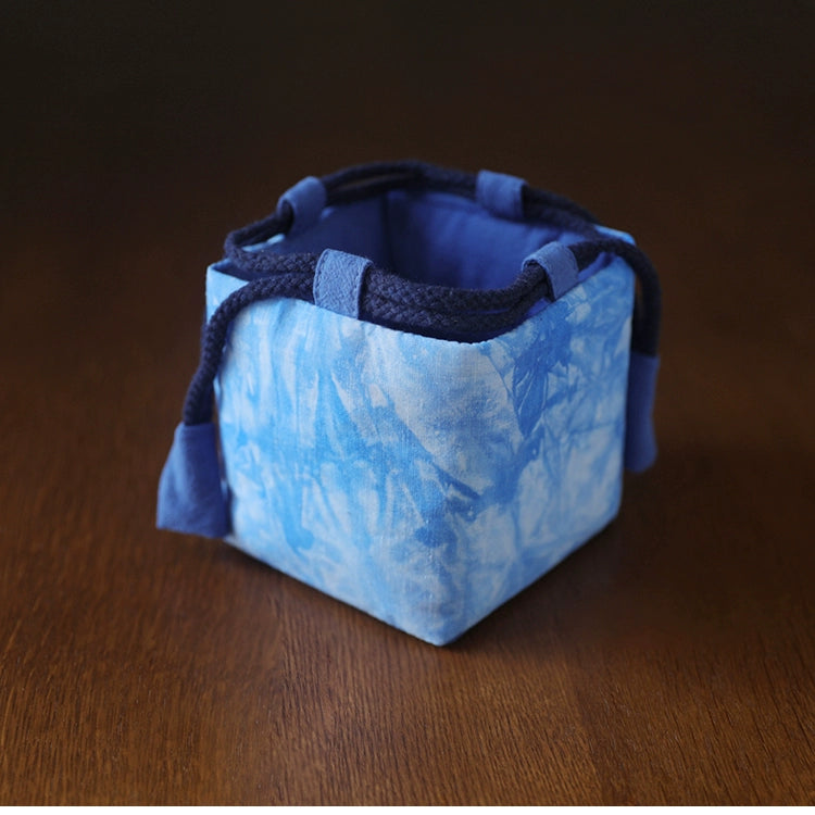 Sac de voyage de rangement pour théière en tissu teint Gohobi