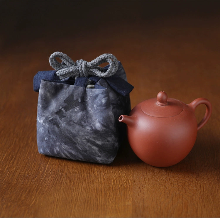Sac de voyage de rangement pour théière en tissu teint Gohobi
