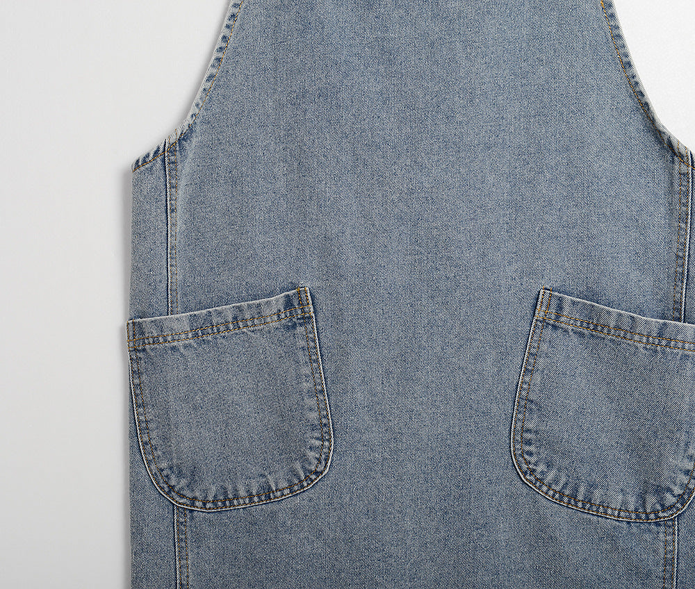 Gohobi Japanese Style Washed Denim Cotton Apron