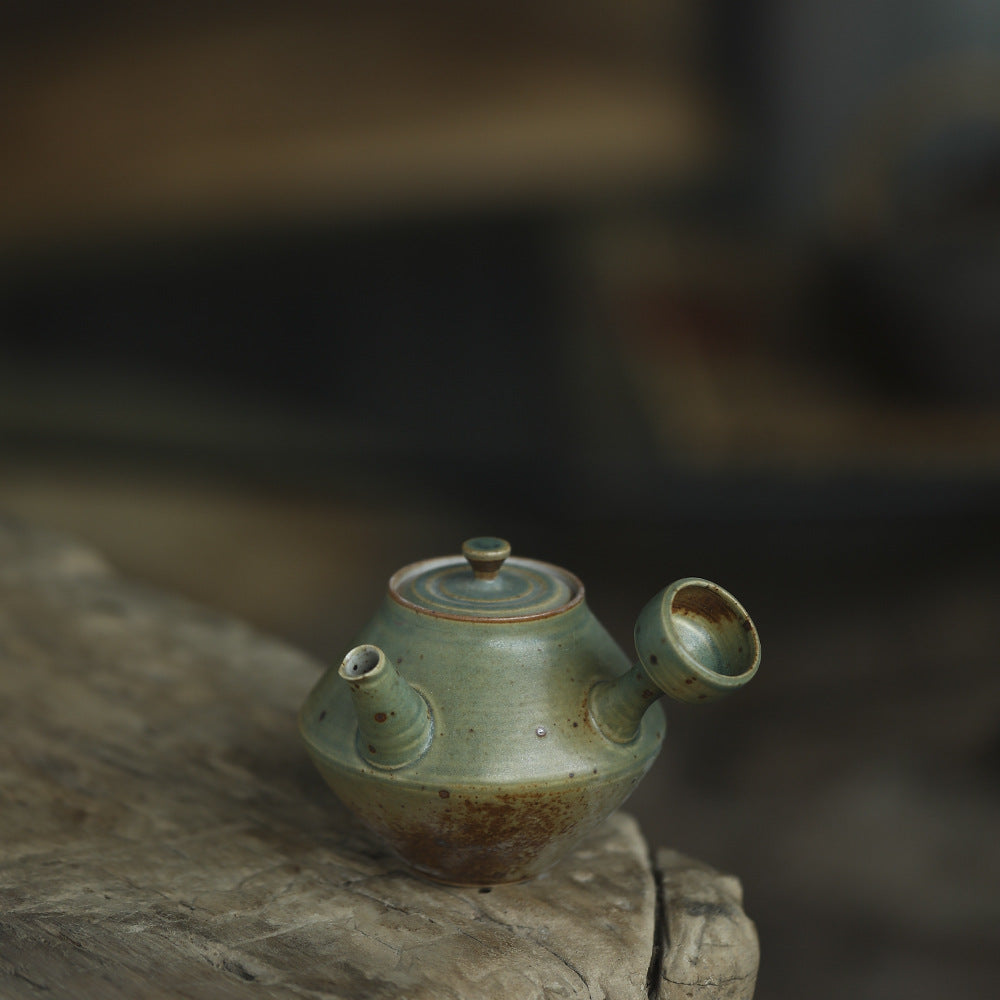 Théière chinoise rétro en céramique de petite taille Gohobi Jingdezhen (160 ml)