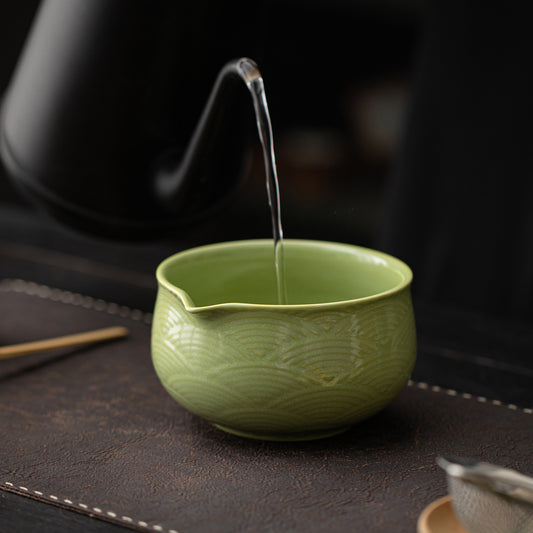 Hailang ceramic matcha four-piece set, matcha bowl, tea bowl, Libaibenli matcha spoon, imitation Song Dynasty tea set, tea set, gift.