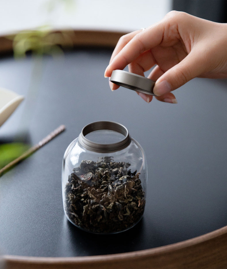 Bocal à thé en verre pour la maison Gohobi