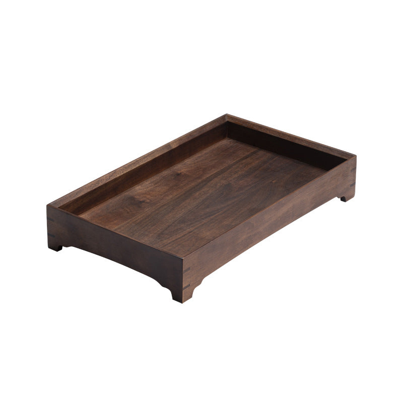 Gohobi Japanese-style Wabi-Sabi Walnut Serving Tray 010