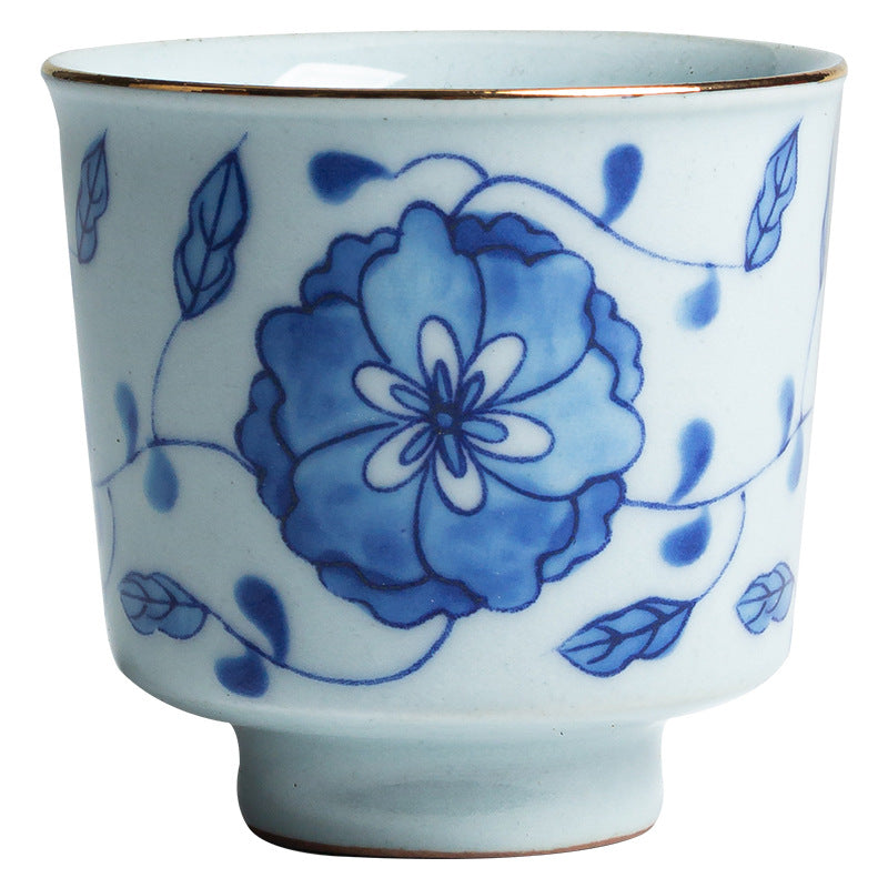 Gohobi Blue and White Twining Lotus Fu Gui Cup