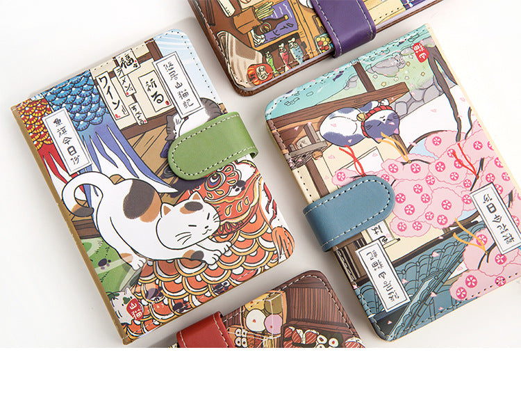 Carnet magnétique Gohobi Chat japonais, agenda mensuel, carnet d'étude, agenda de poche