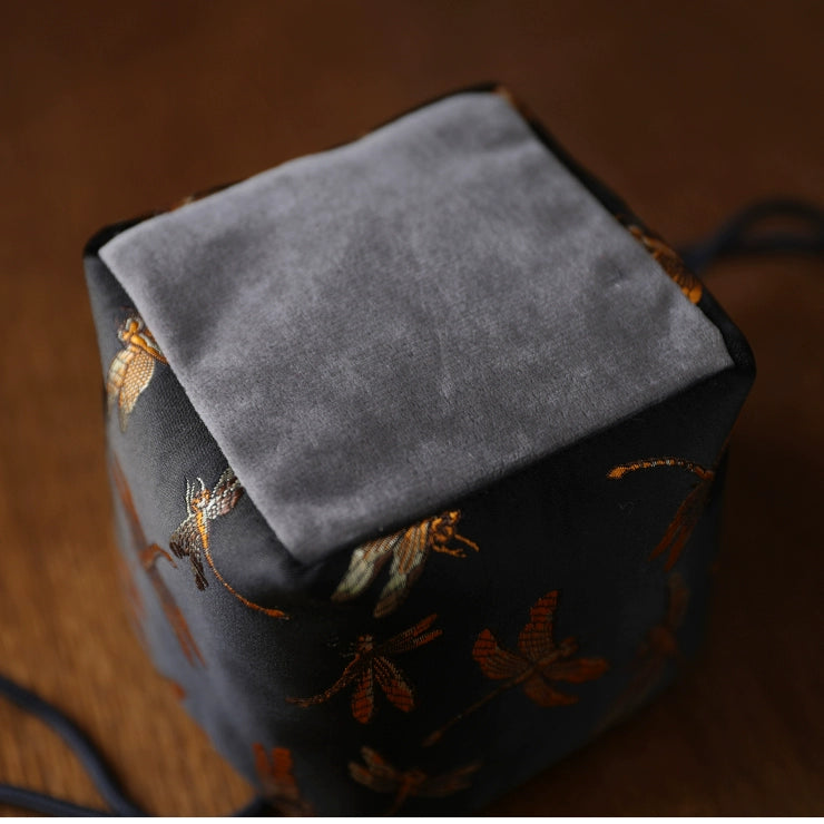 Gohobi Colourful Brocade Teaware Storage Travel Bag Shifuku
