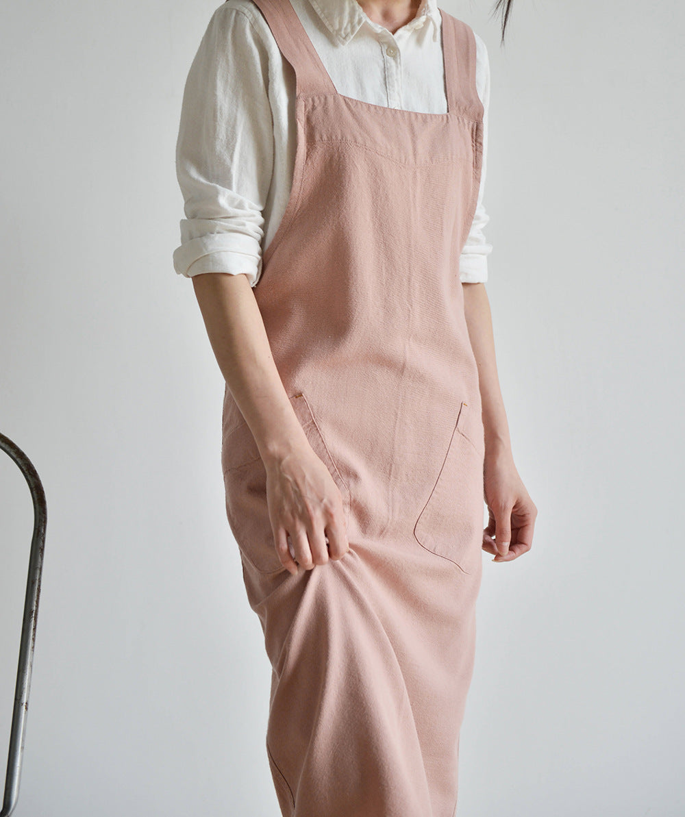 Gohobi Japanese Minimalist Linen Gardening Apron
