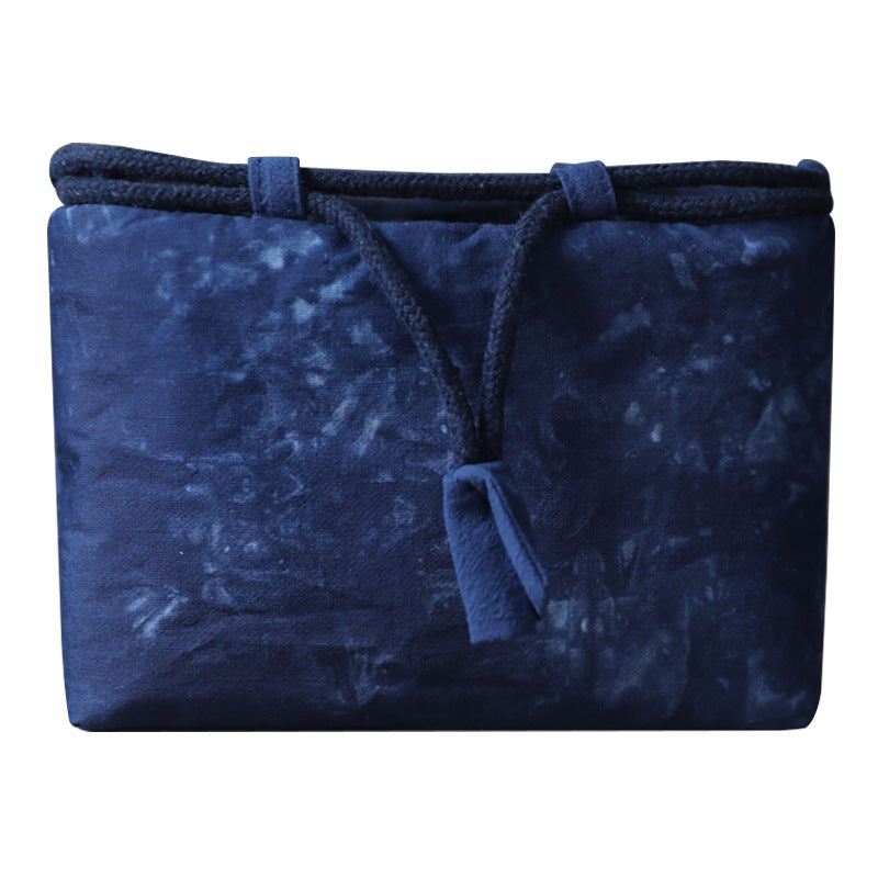 Gohobi Large Dyed Fabric Teaware Storage Travel Bag Shifuku