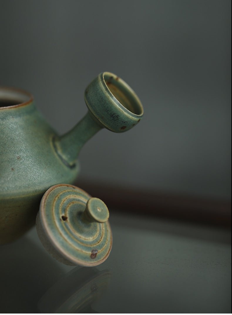 Théière chinoise rétro en céramique de petite taille Gohobi Jingdezhen (160 ml)