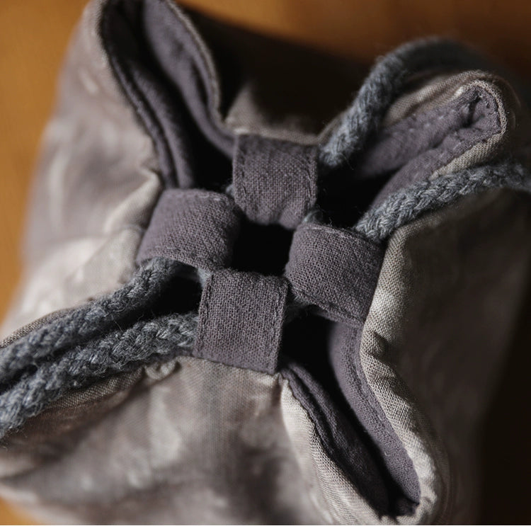 Sac de voyage de rangement pour théière en tissu teint Gohobi