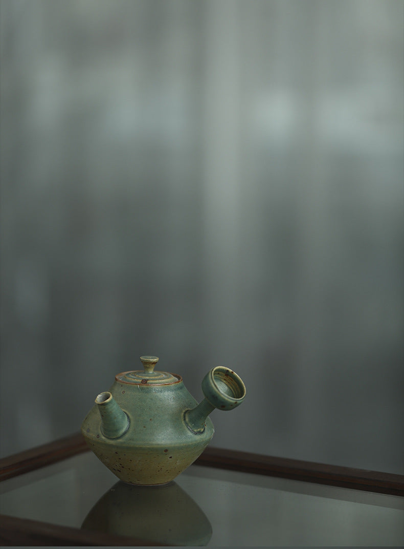 Théière chinoise rétro en céramique de petite taille Gohobi Jingdezhen (160 ml)