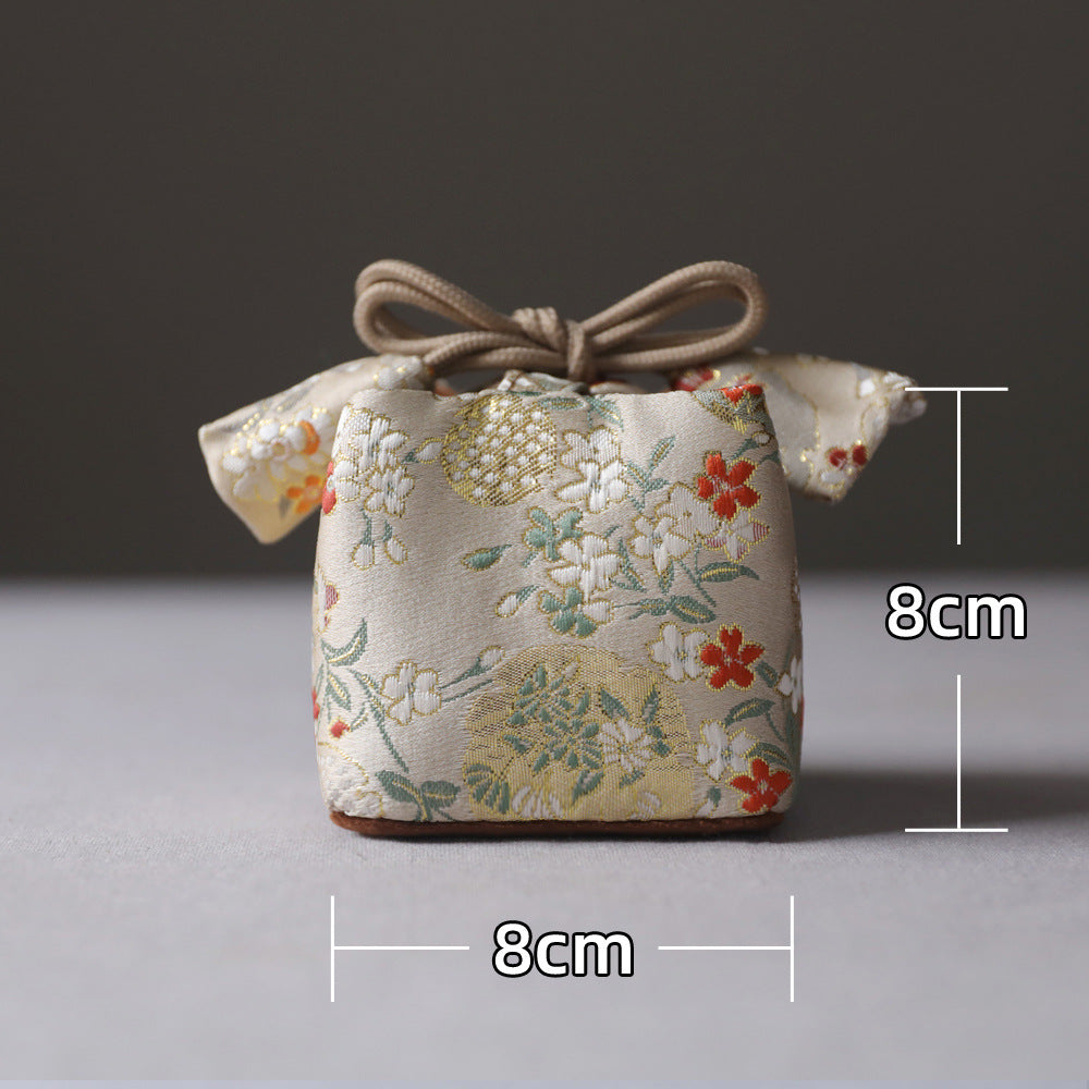 Gohobi Colourful Brocade Teaware Storage Travel Bag Shifuku