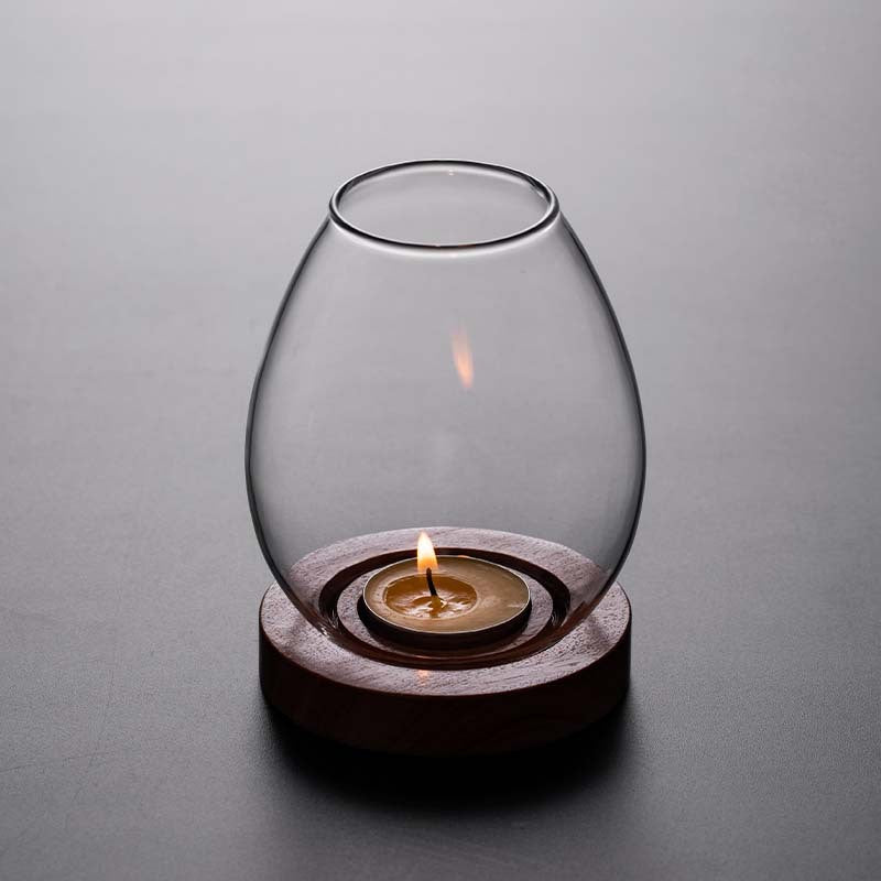 Bougeoir en verre Gohobi