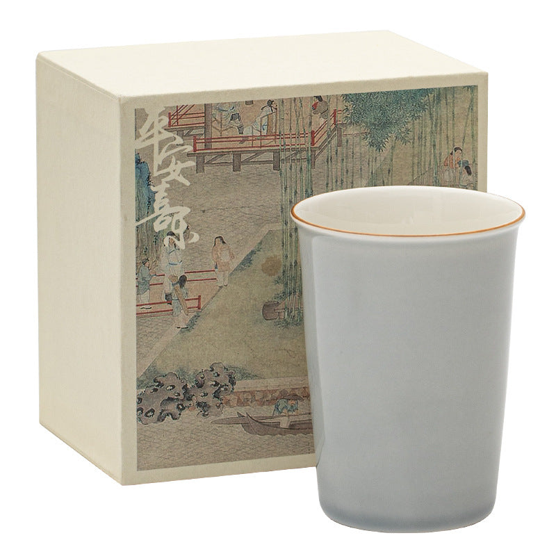 Tasse à thé japonaise Gohobi gris glacé et vert 002