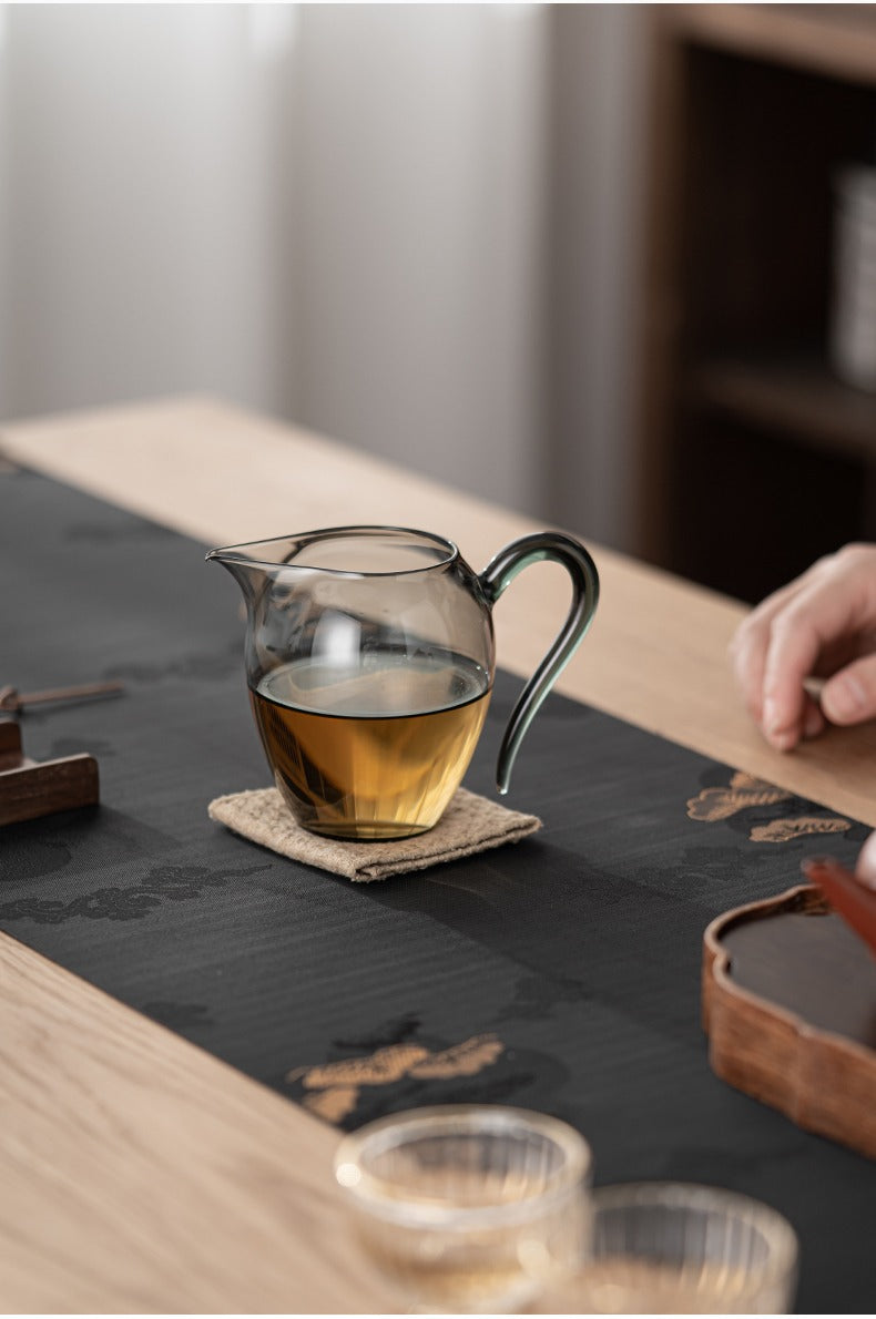 Gohobi Handmade Colourful Handle Glass Pitcher