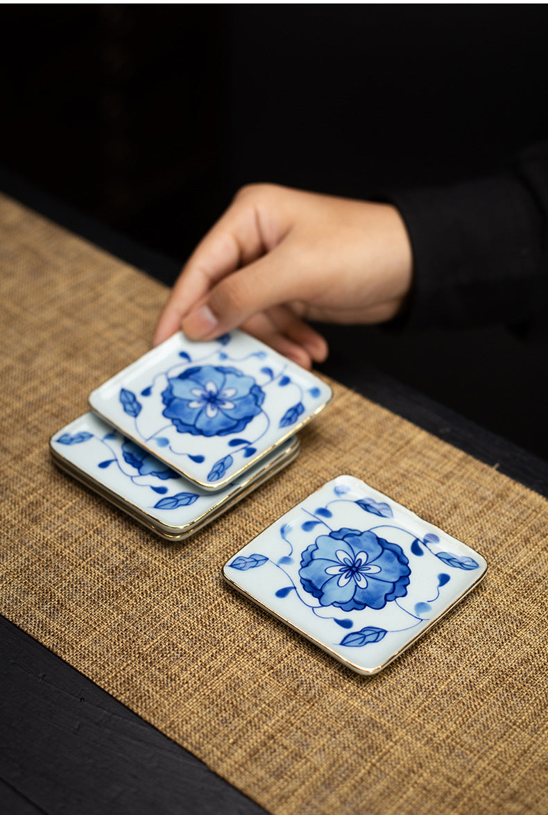 Gohobi Blue and White Porcelain Coaster