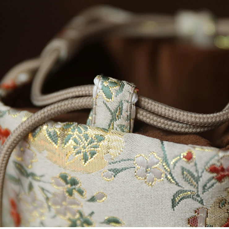 Gohobi Colourful Brocade Teaware Storage Travel Bag Shifuku