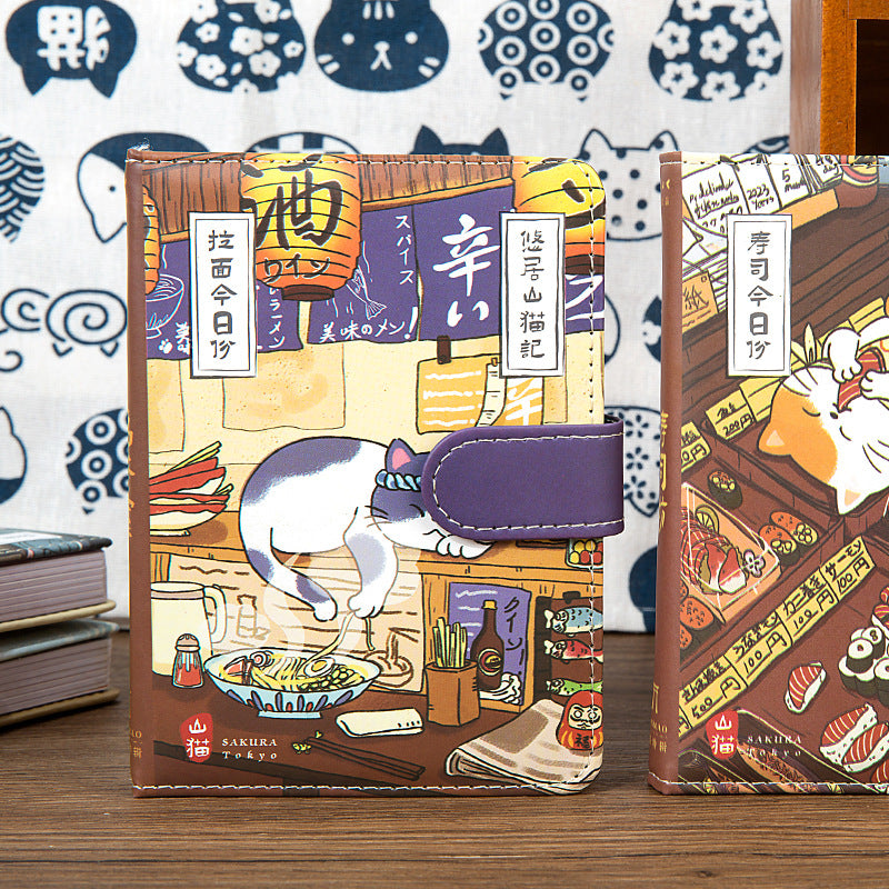 Carnet magnétique Gohobi Chat japonais, agenda mensuel, carnet d'étude, agenda de poche