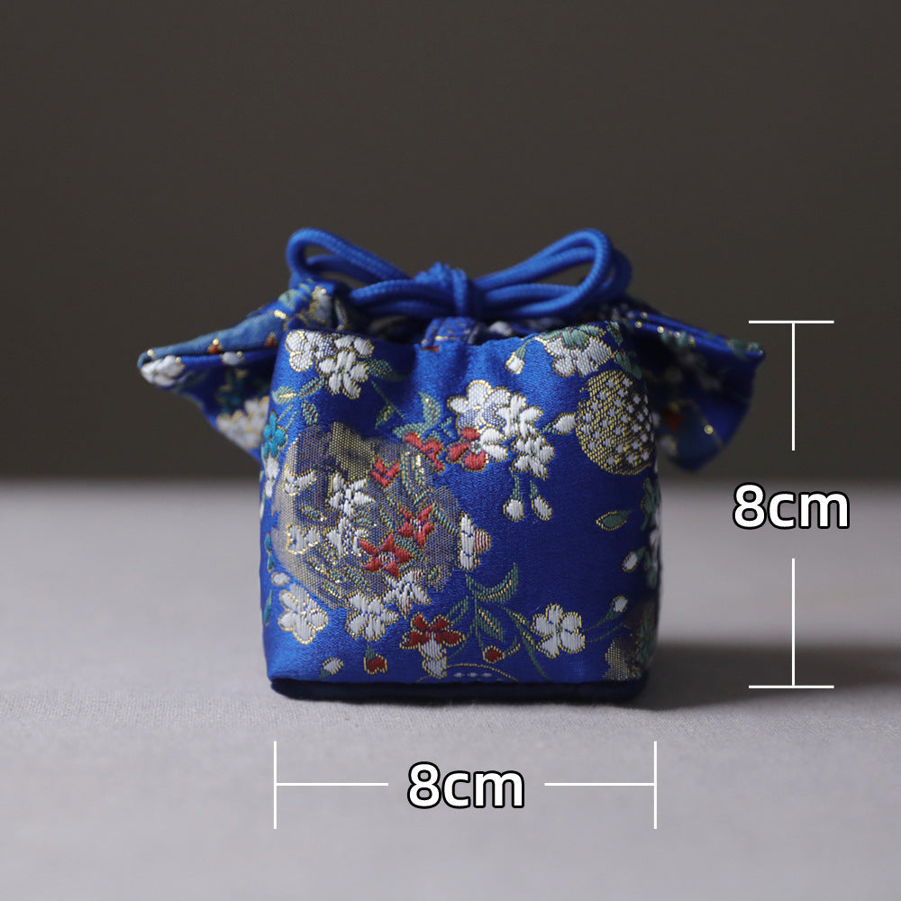 Gohobi Colourful Brocade Teaware Storage Travel Bag Shifuku