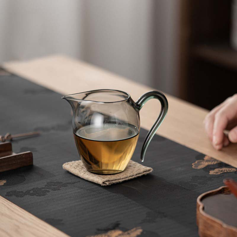 Gohobi Handmade Colourful Handle Glass Pitcher