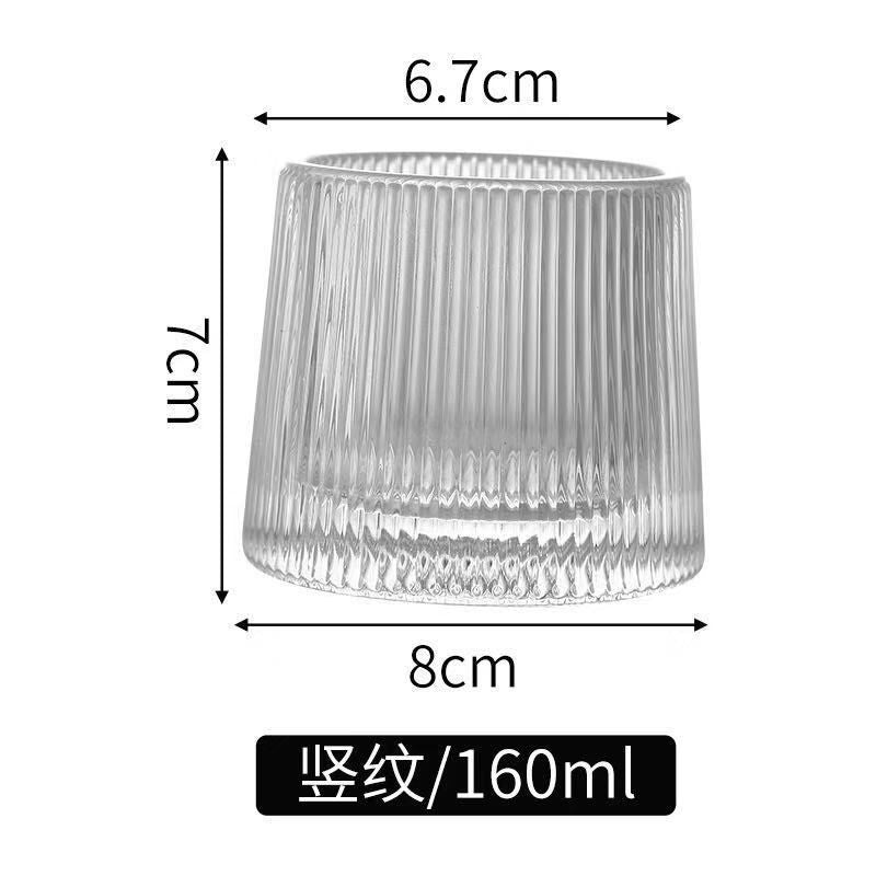 Gohobi Handmade Rotating Glass Tumbler – Glass for Bar & Home