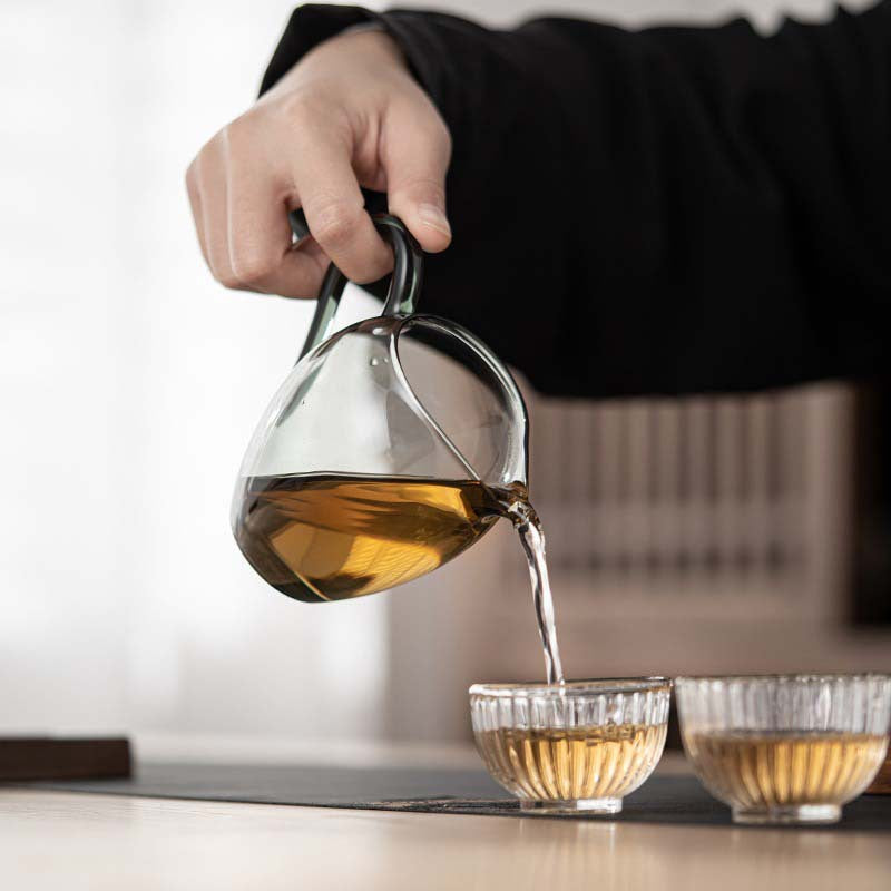 Gohobi Handmade Colourful Handle Glass Pitcher
