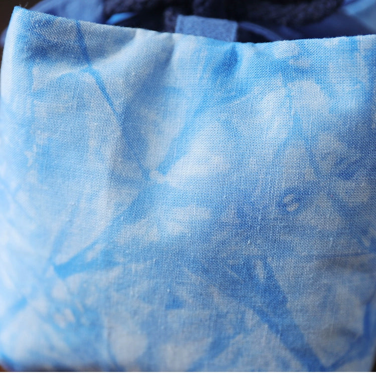 Sac de voyage de rangement pour théière en tissu teint Gohobi
