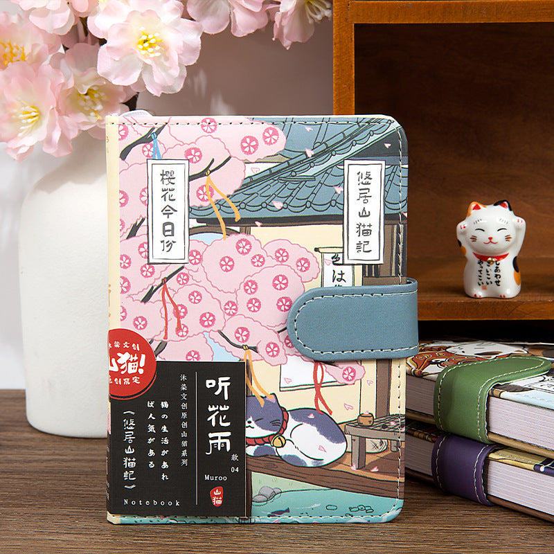 Carnet magnétique Gohobi Chat japonais, agenda mensuel, carnet d'étude, agenda de poche