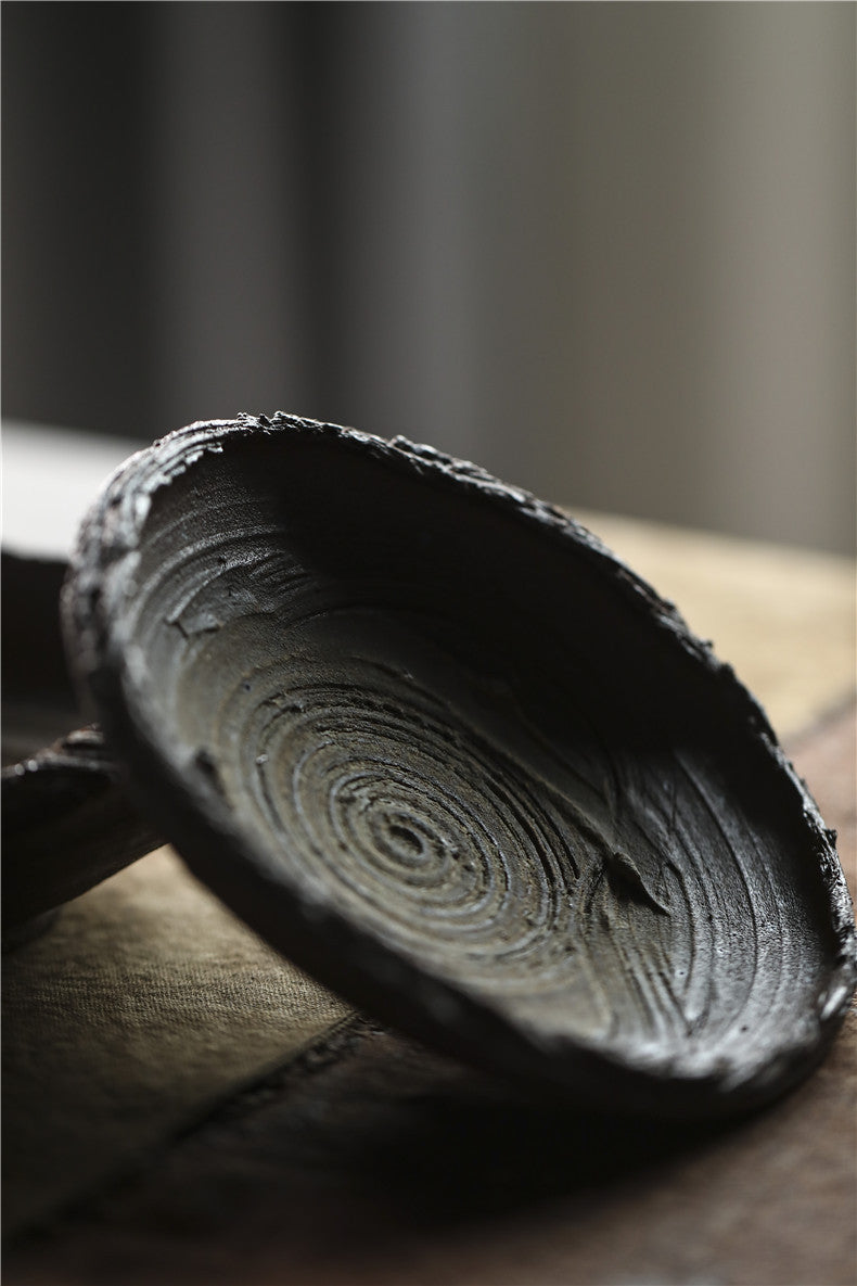 Plateau de service Wabi-Sabi fait main Gohobi Plateau à théière Assiette