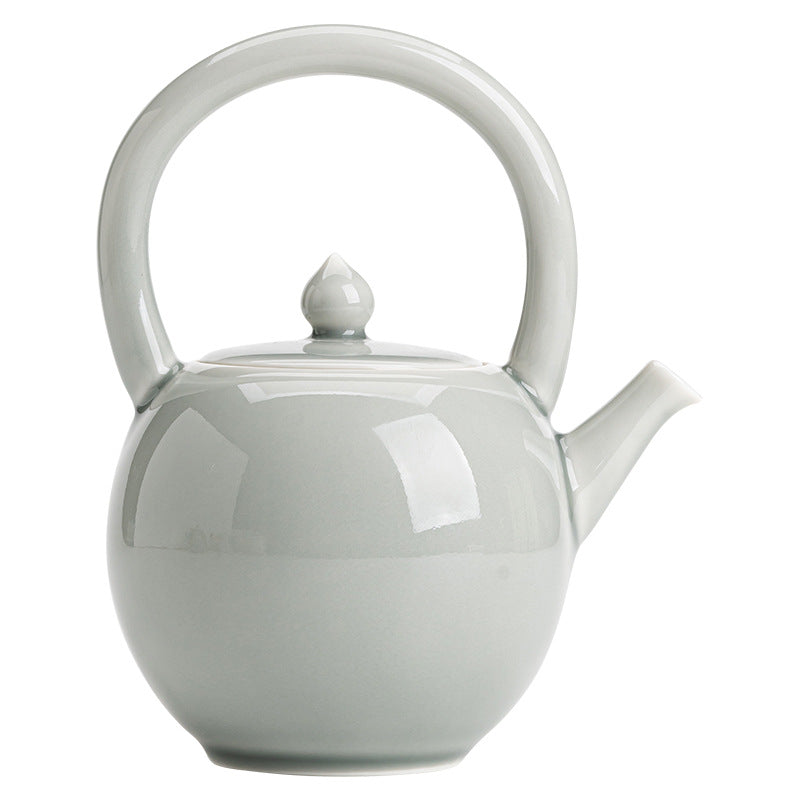 Gohobi Japanese Style Ice Grey and Green Teapot 004