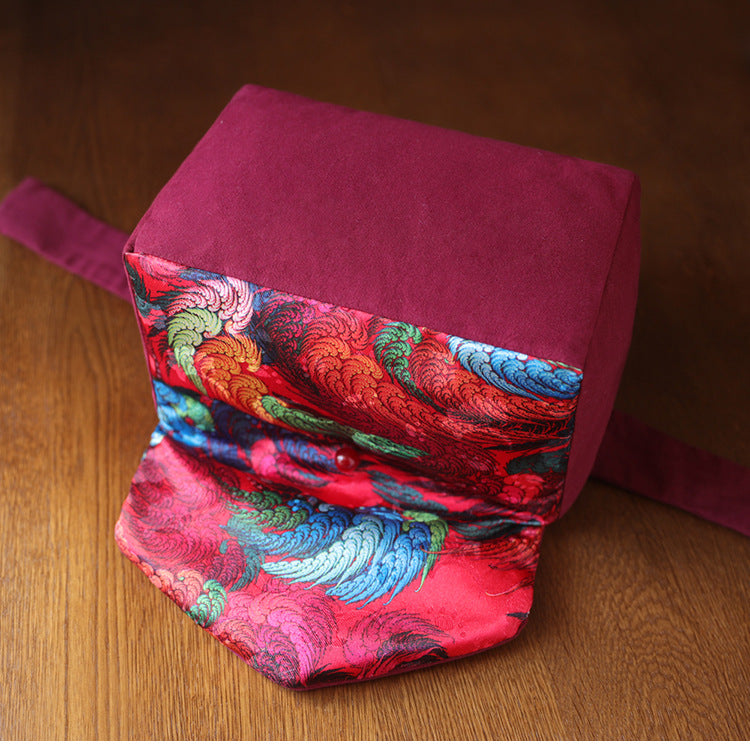 Gohobi Large Colourful Silk Teaware Storage Travel Bag Shifuku