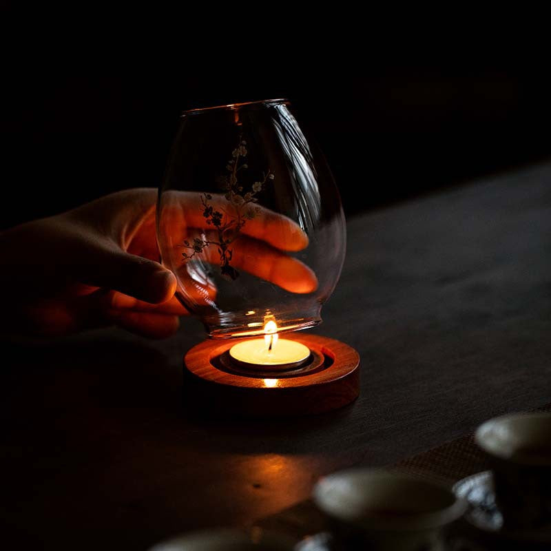 Bougeoir en verre Gohobi
