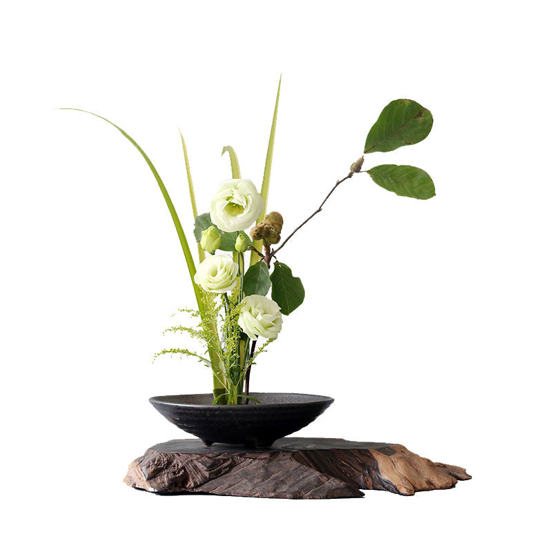 Grand vase Ikebana à trois pieds de style japonais Gohobi 008