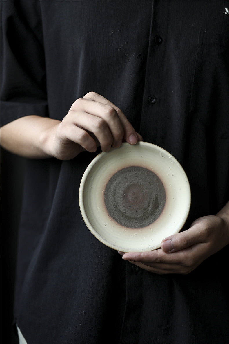 Plateau de service Gohobi fait main en bois blanc brossé marron